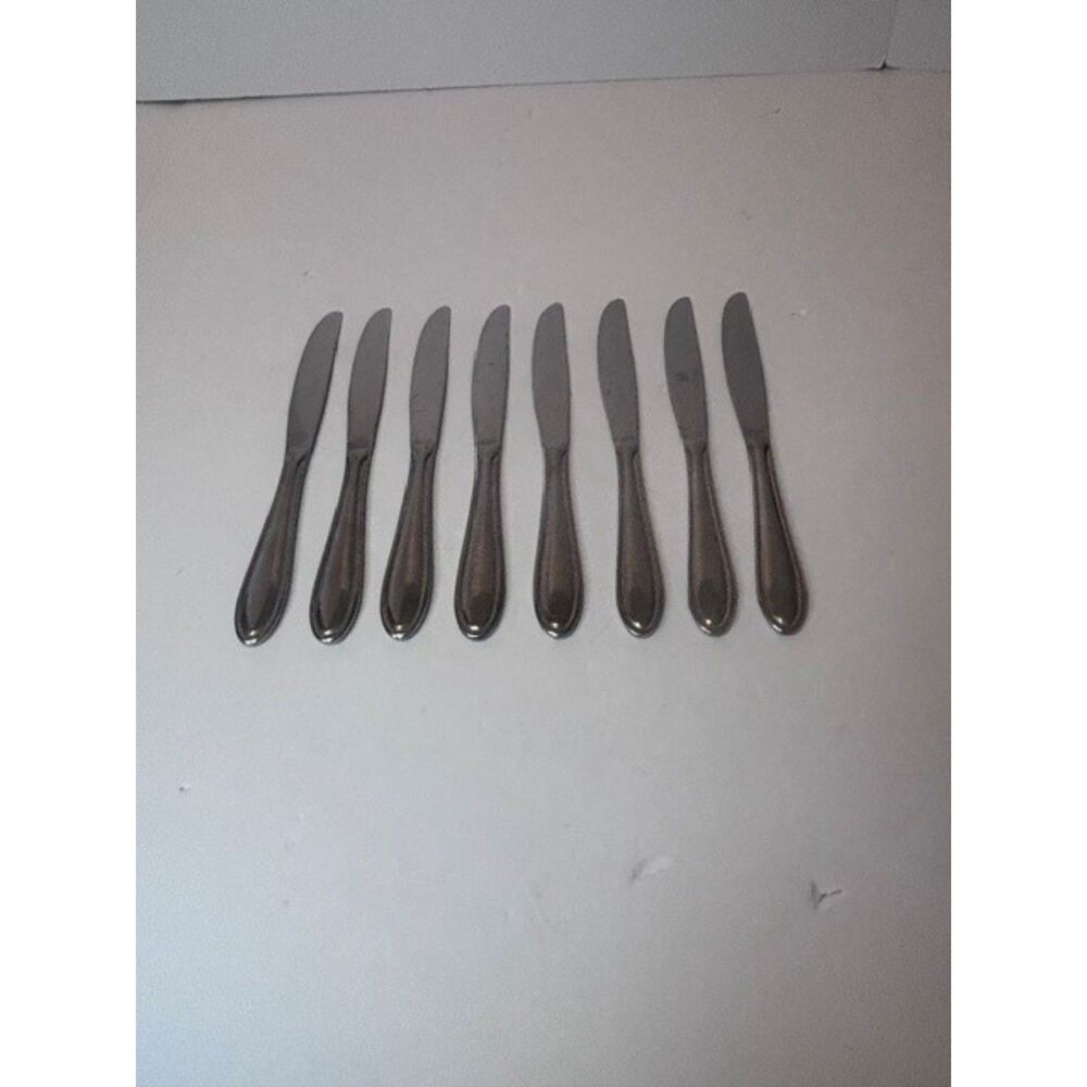 Set of 8 Satin Stainless Knives Hampton Erin  9"